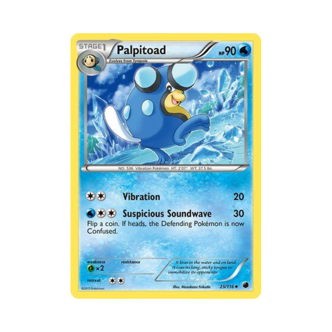 포켓몬 TCG 두까비 U 플라스마 프리즈 (영문판)(Pokemon TCG Palpitoad U Plasma Freeze (English Ver.))