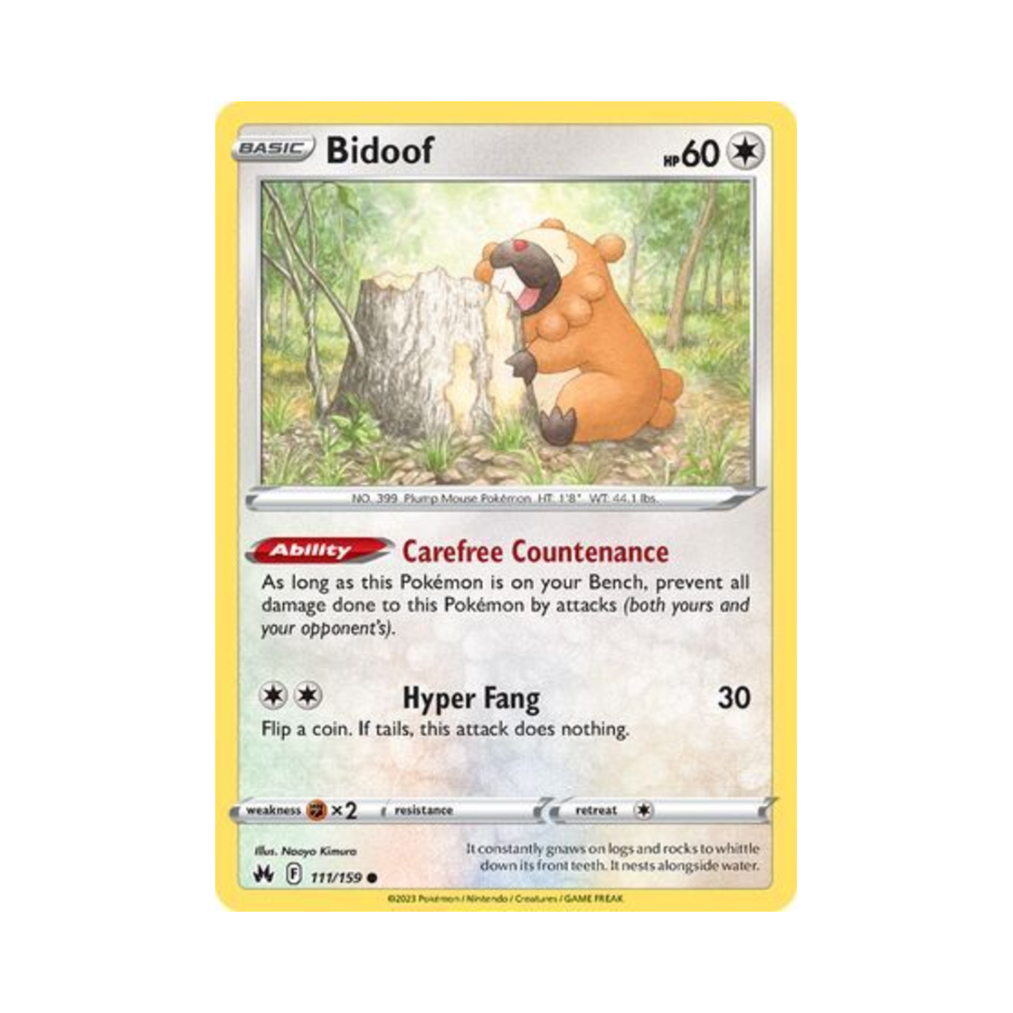 포켓몬 TCG 비버니 C 크라운 제니스 (영문판)(Pokemon TCG Bidoof C Crown Zenith (English Ver.)) - 1