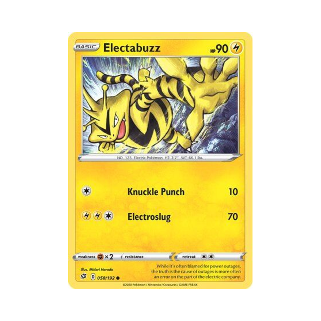 포켓몬 TCG 에레브 C 레벌 크래시 (영문판)(Pokemon TCG Electabuzz C Rebel Clash (English Ver.))
