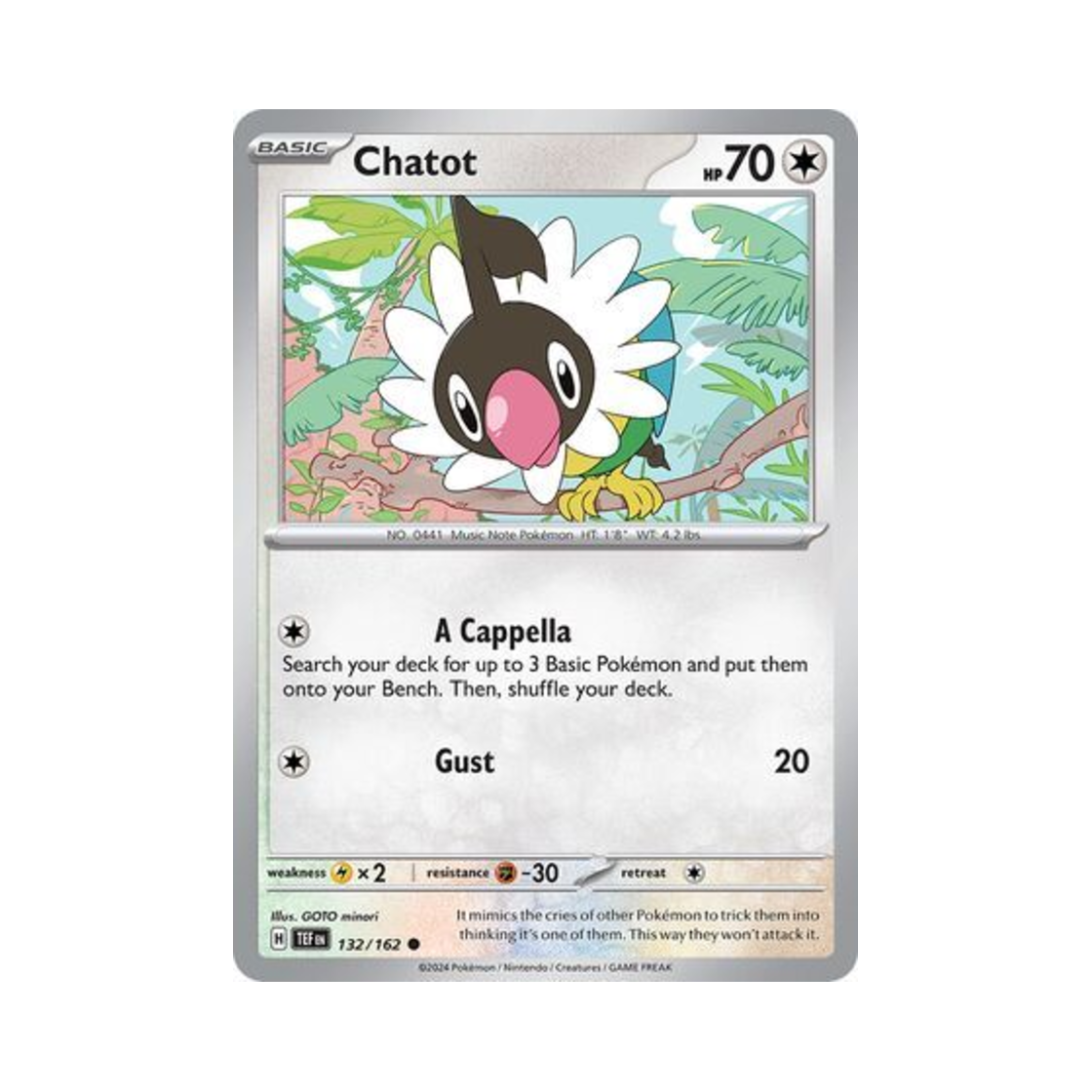 포켓몬 TCG 페라페 C 템포럴 포시스 (영문판)(Pokemon TCG Chatot C Temporal Forces (English Ver.))