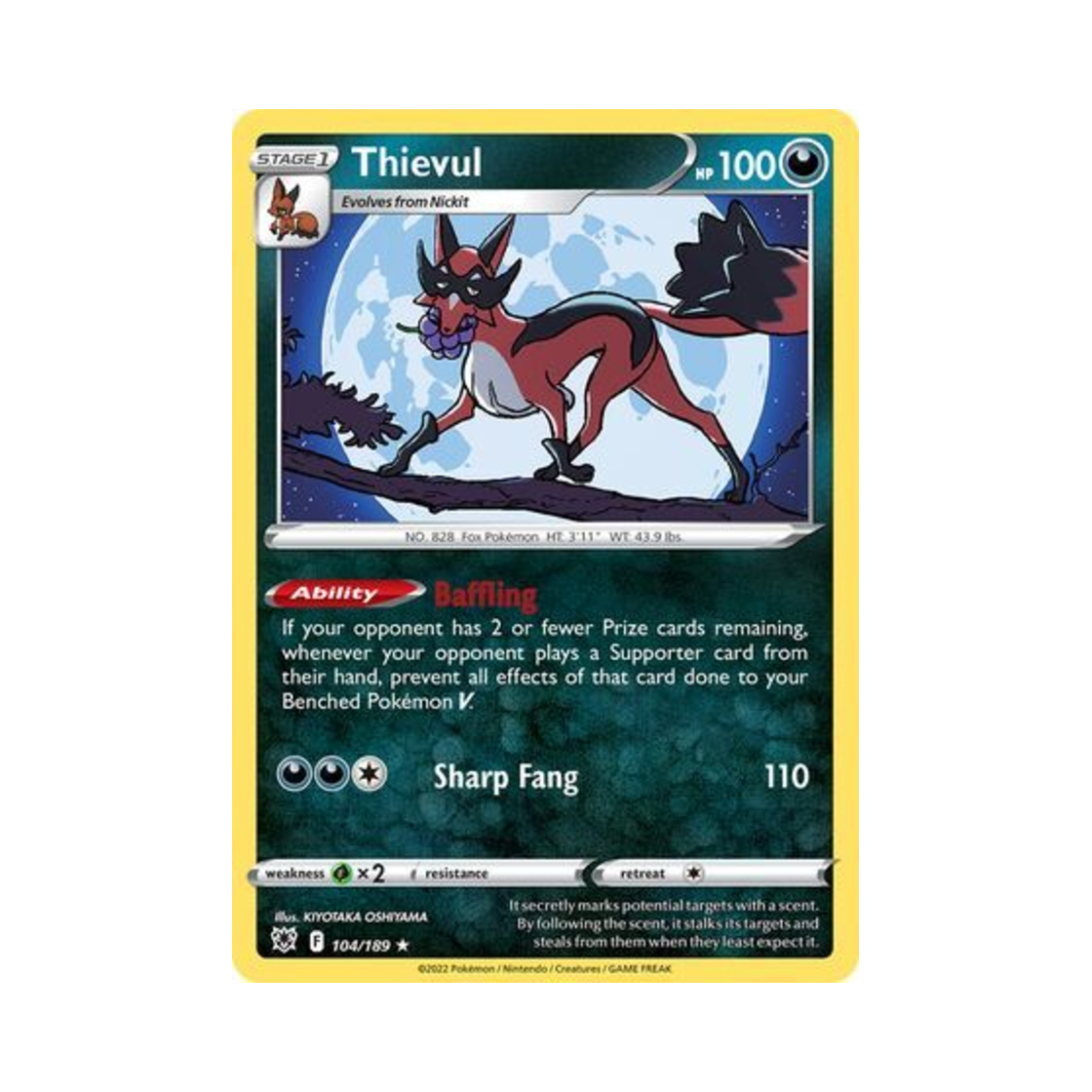 포켓몬 TCG 폭슬라이 R 아스트랄 레디안스 (영문판)(Pokemon TCG Thievul R Astral Radiance (English Ver.)) - 1