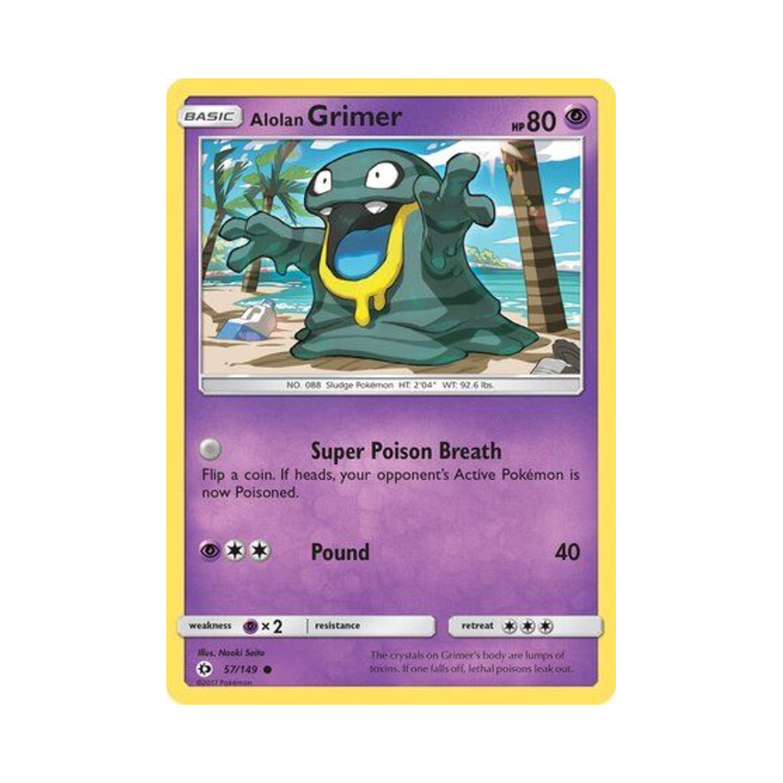 포켓몬 TCG 알로라 질퍽이 C 썬 & 문 (영문판)(Pokemon TCG Alolan Grimer C Sun & Moon (English Ver.)) - 1