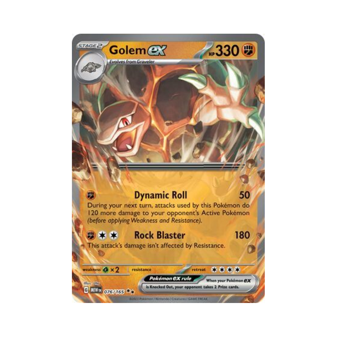 포켓몬 TCG 딱구리 ex DR 스칼렛 & 바이올렛 151 (영문판)(Pokemon TCG Golem ex DR Scarlet & Violet 151 (English Ver.)) - 1