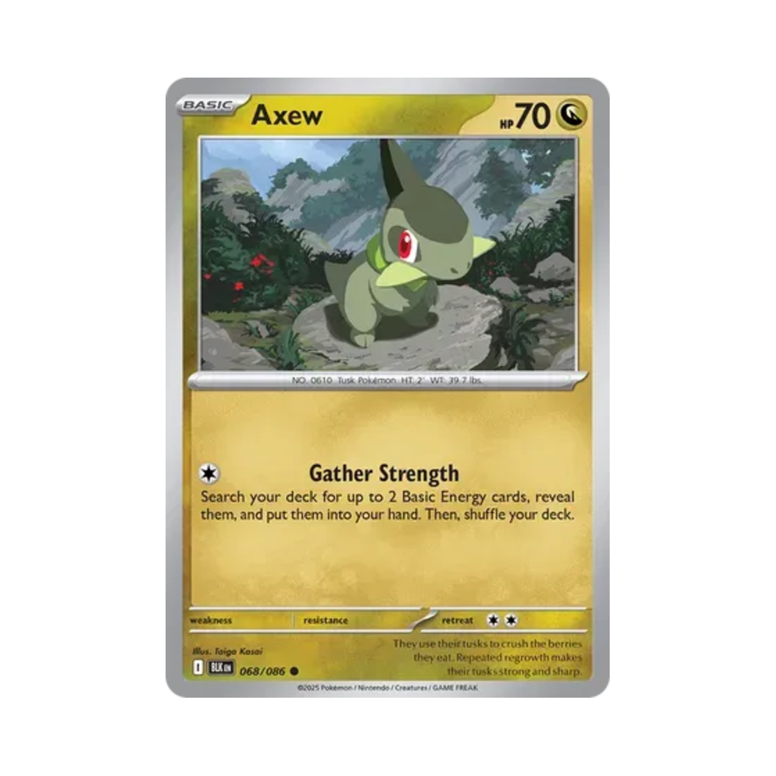 포켓몬 TCG 터검니 C 블랙볼트 (영문판)(Pokemon TCG Axew C Black Bolt (English Ver.))