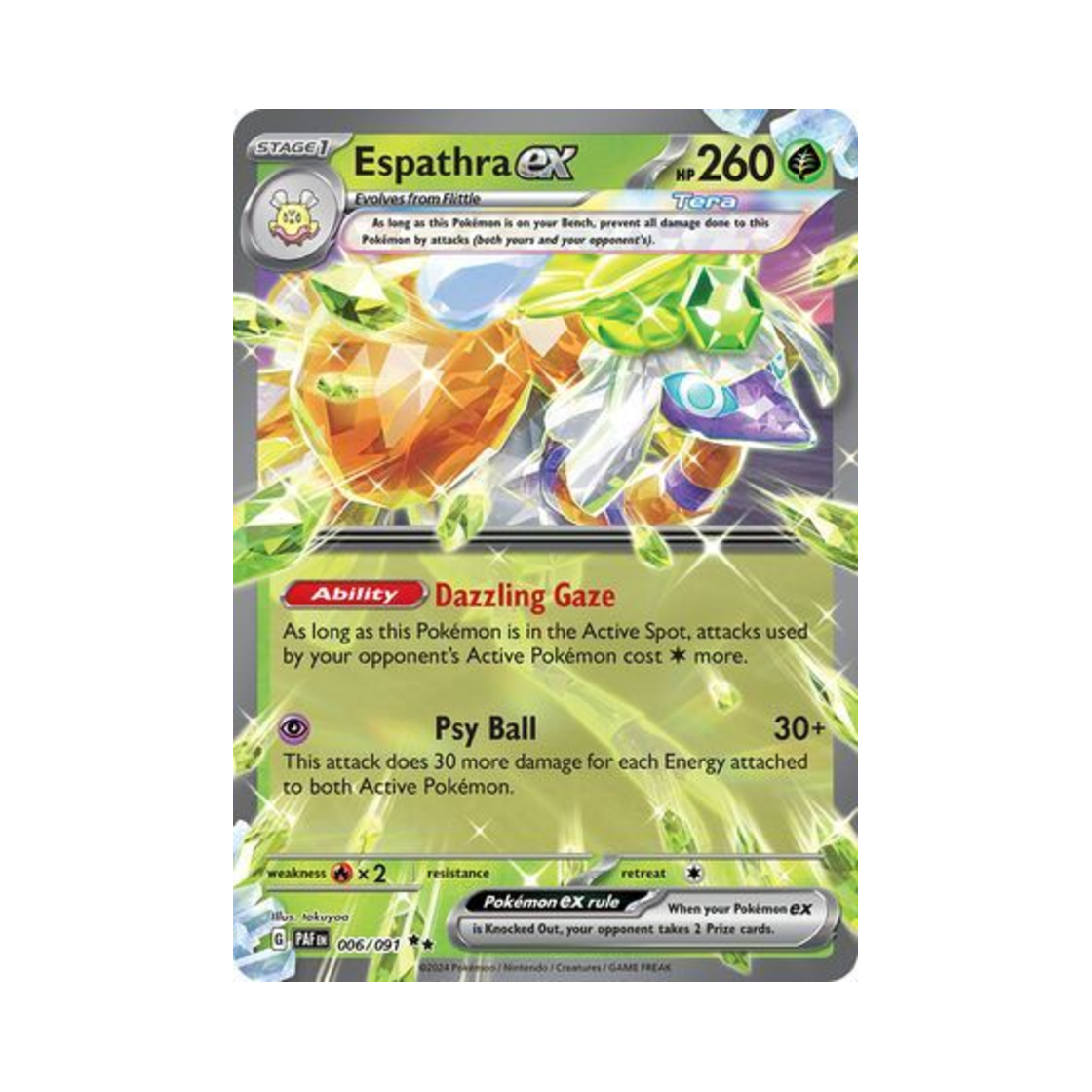 포켓몬 TCG 클레스퍼트라 ex DR 팔데아 페이트 (영문판)(Pokemon TCG Espathra ex DR Paldean Fates (English Ver.)) - 1