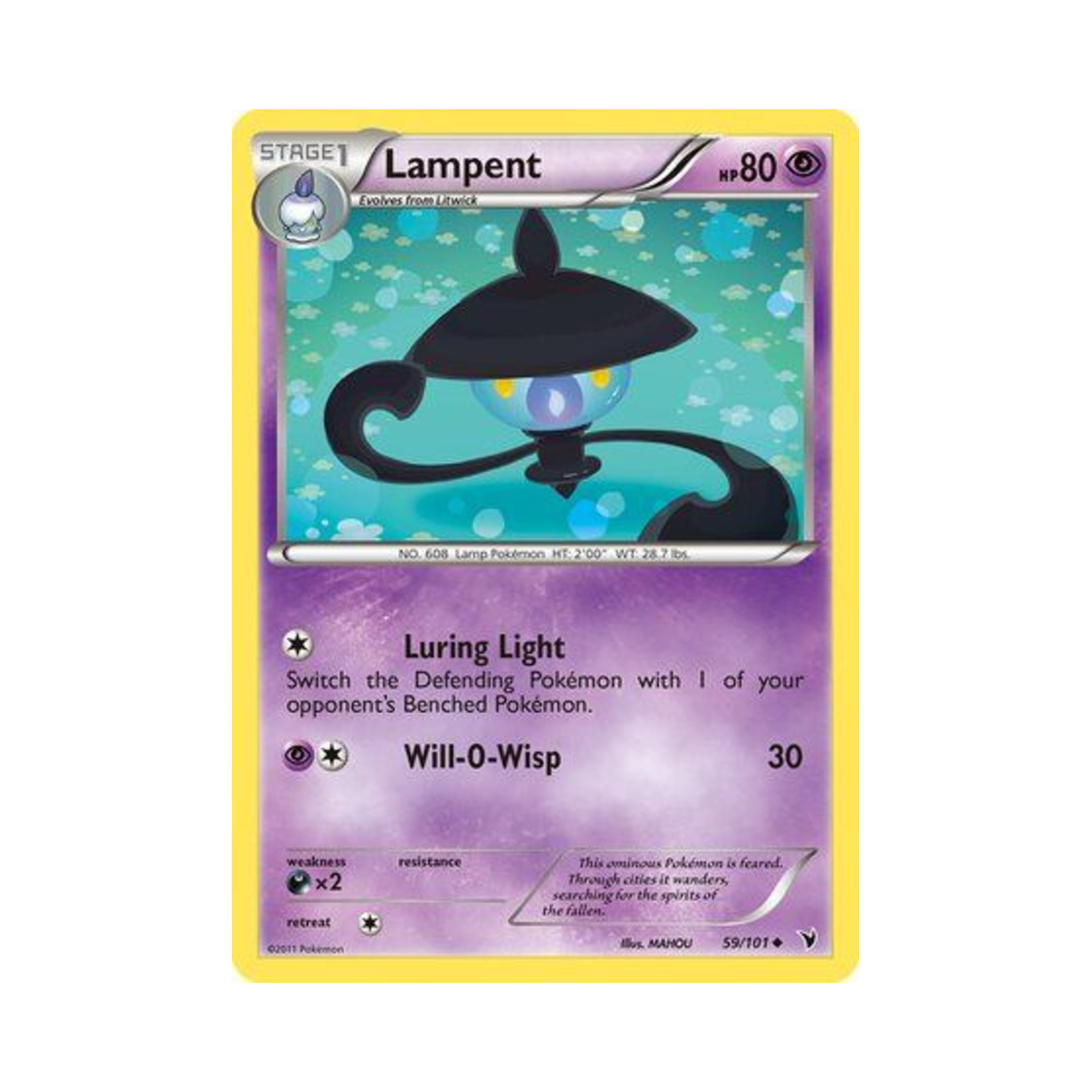 포켓몬 TCG 램프라 U 노블 빅토리스 (영문판)(Pokemon TCG Lampent U Noble Victories (English Ver.)) - 1