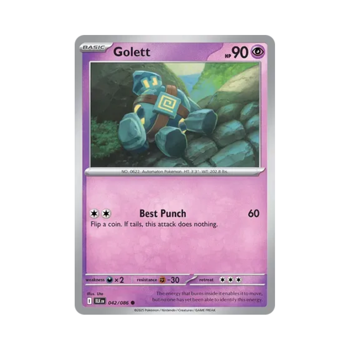 포켓몬 TCG 골비람 C 블랙볼트 (영문판)(Pokemon TCG Golett C Black Bolt (English Ver.)) - 1