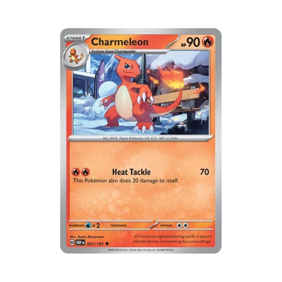 포켓몬 TCG 리자드 U 옵시디언 플레임즈 (영문판)(Pokemon TCG Charmeleon U Obsidian Flames (English Ver.)) - 1