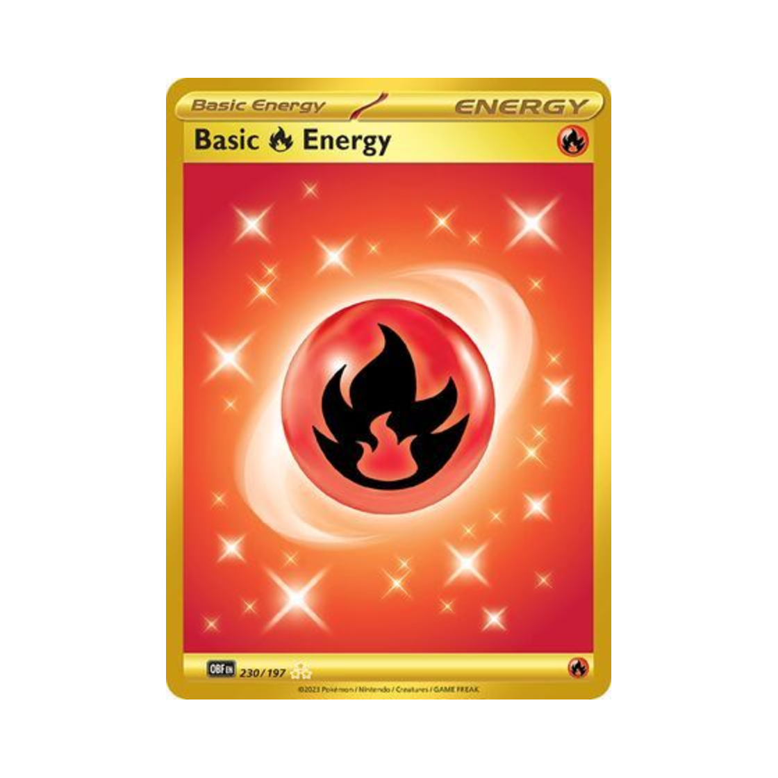 포켓몬 TCG 기본 불꽃 에너지 HR 옵시디언 플레임즈 (영문판)(Pokemon TCG Basic Fire Energy HR Obsidian Flames (English Ver.)) - 1