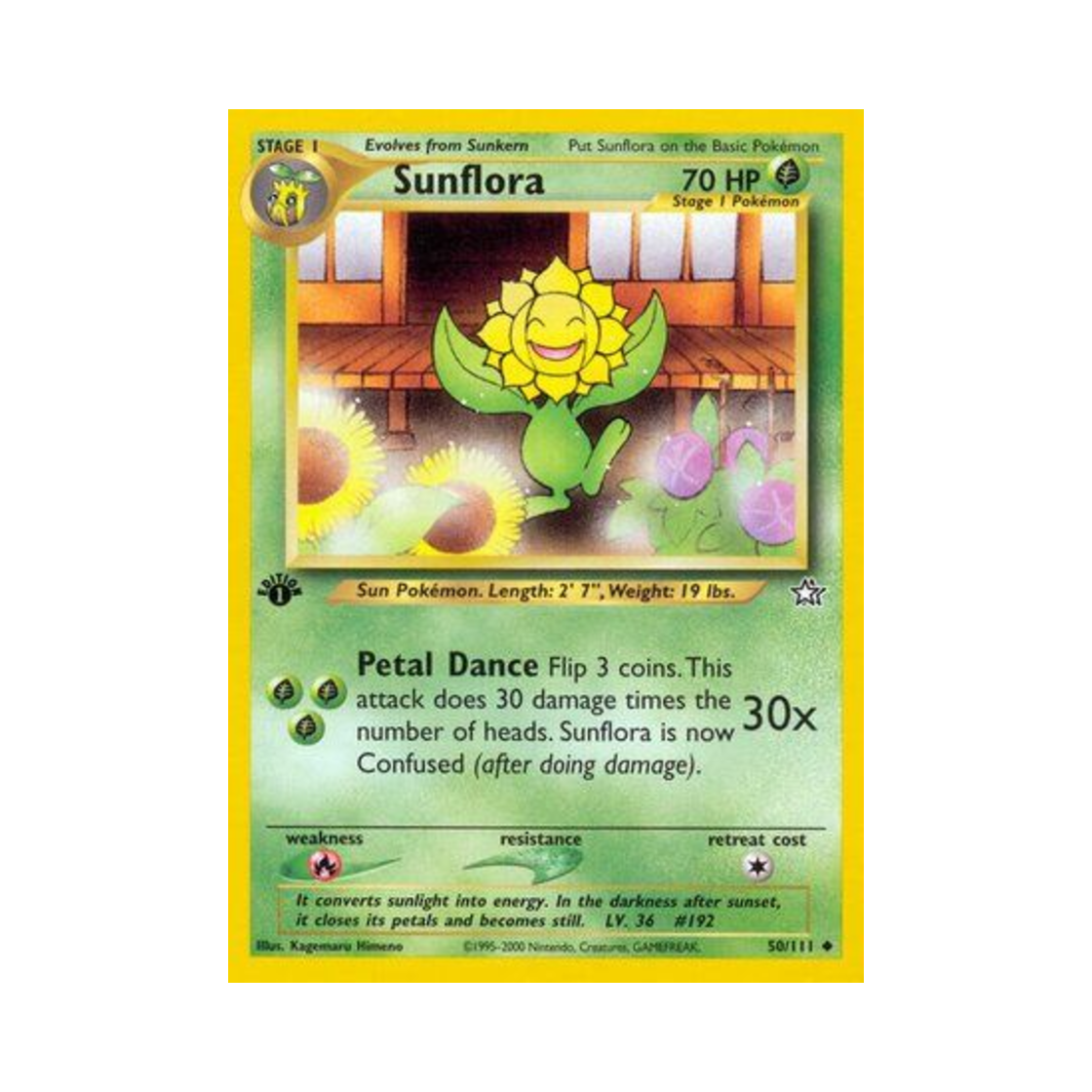 포켓몬 TCG 해루미 U 네오 제네시스 (영문판)(Pokemon TCG Sunflora U Neo Genesis (English Ver.))