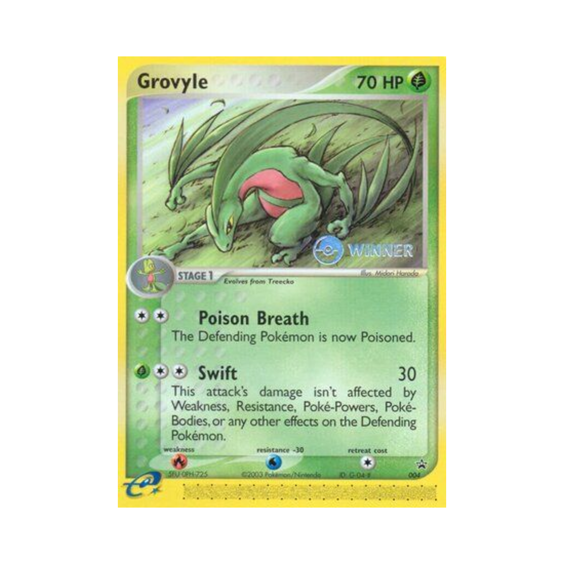 포켓몬 TCG 나무돌이 P 닌텐도 프로모카드 (영문판)(Pokemon TCG Grovyle P Nintendo Promos (English Ver.)) - 1