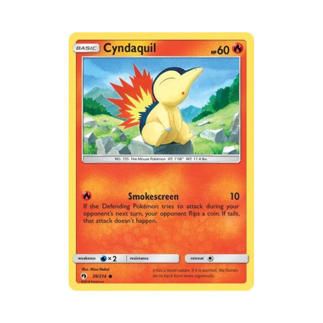 포켓몬 TCG 브케인 C 로스트 썬더 (영문판)(Pokemon TCG Cyndaquil C Lost Thunder (English Ver.)) - 1