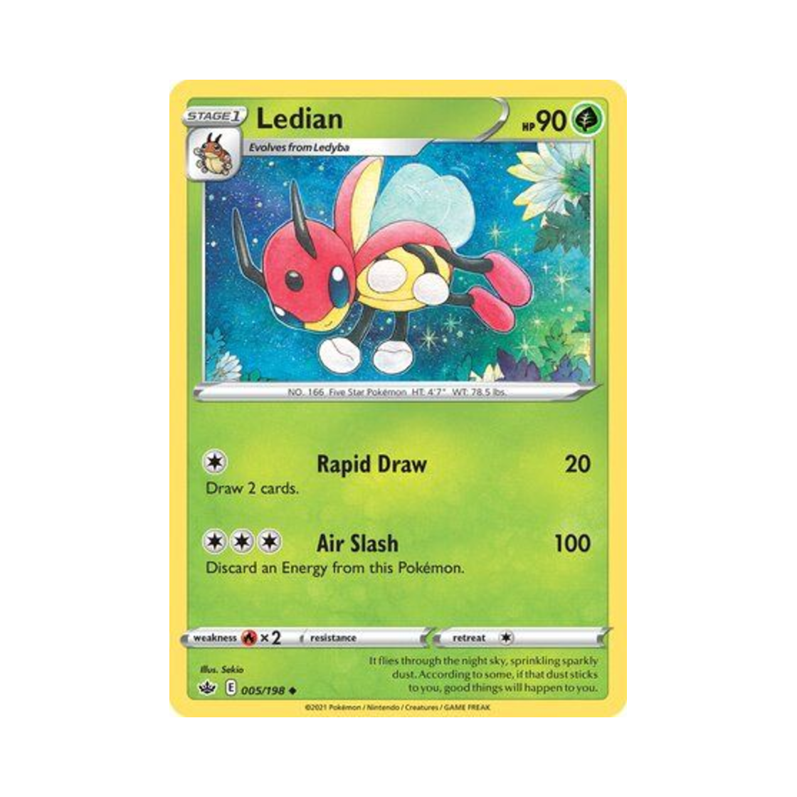 포켓몬 TCG 레디안 U 칠링 레인 (영문판)(Pokemon TCG Ledian U Chilling Reign (English Ver.))