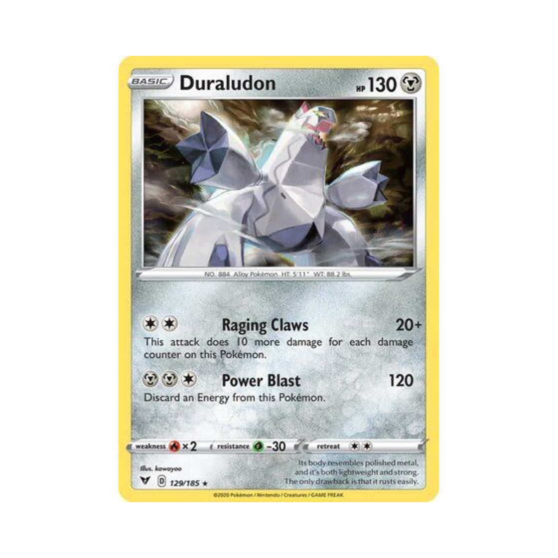포켓몬 TCG 두랄루돈 RH 비비드 볼티지 (영문판)(Pokemon TCG Duraludon RH Vivid Voltage (English Ver.)) - 1