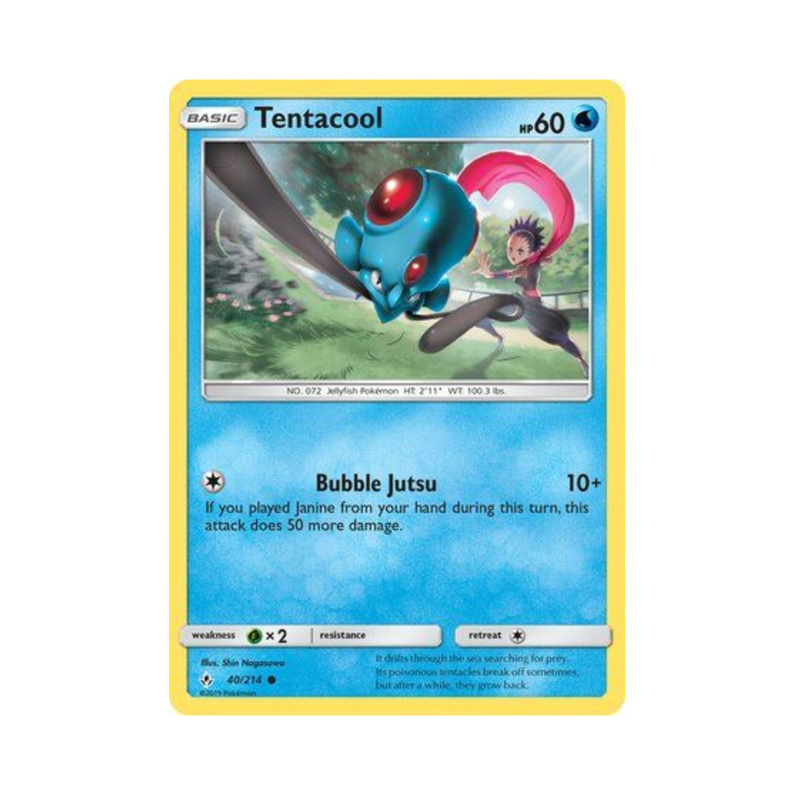포켓몬 TCG 왕눈해 C 언브로큰 본즈 (영문판)(Pokemon TCG Tentacool C Unbroken Bonds (English Ver.))