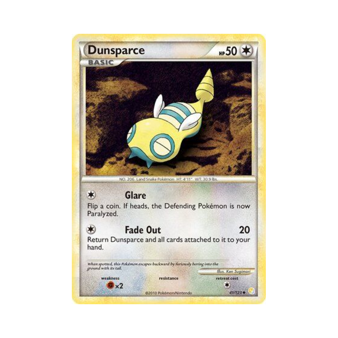 포켓몬 TCG 노고치 U 하트골드 & 소울실버 (영문판)(Pokemon TCG Dunsparce U HeartGold & SoulSilver (English Ver.))