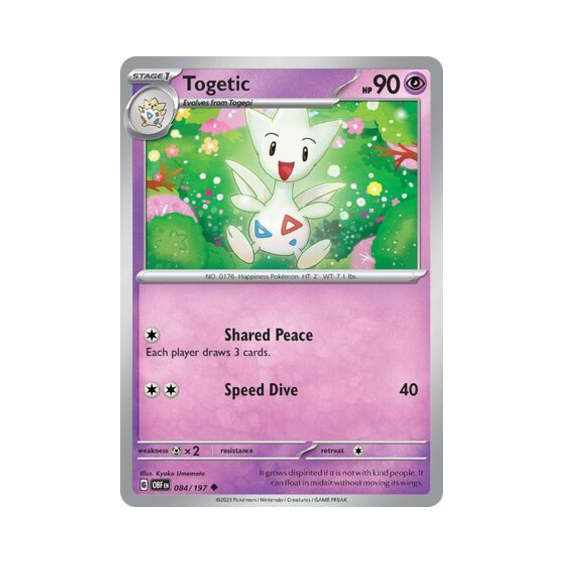 포켓몬 TCG 토게틱 U 옵시디언 플레임즈 (영문판)(Pokemon TCG Togetic U Obsidian Flames (English Ver.)) - 1