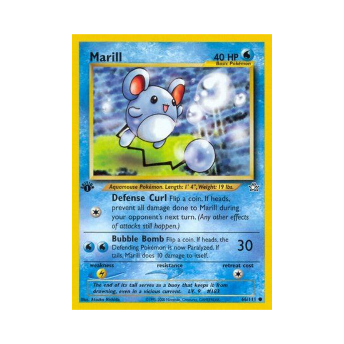 포켓몬 TCG 마릴 C 네오 제네시스 (영문판)(Pokemon TCG Marill C Neo Genesis (English Ver.)) - 1