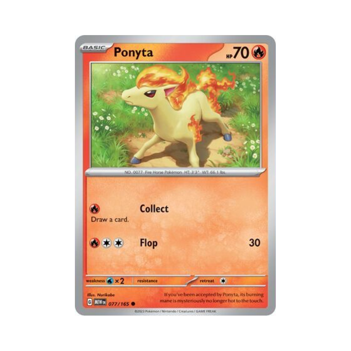 포켓몬 TCG 포니타 C 스칼렛 & 바이올렛 151 (영문판)(Pokemon TCG Ponyta C Scarlet & Violet 151 (English Ver.)) - 1