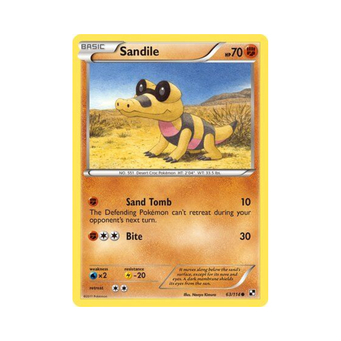 포켓몬 TCG 깜눈크 C 블랙 & 화이트 (영문판)(Pokemon TCG Sandile C Black & White (English Ver.))