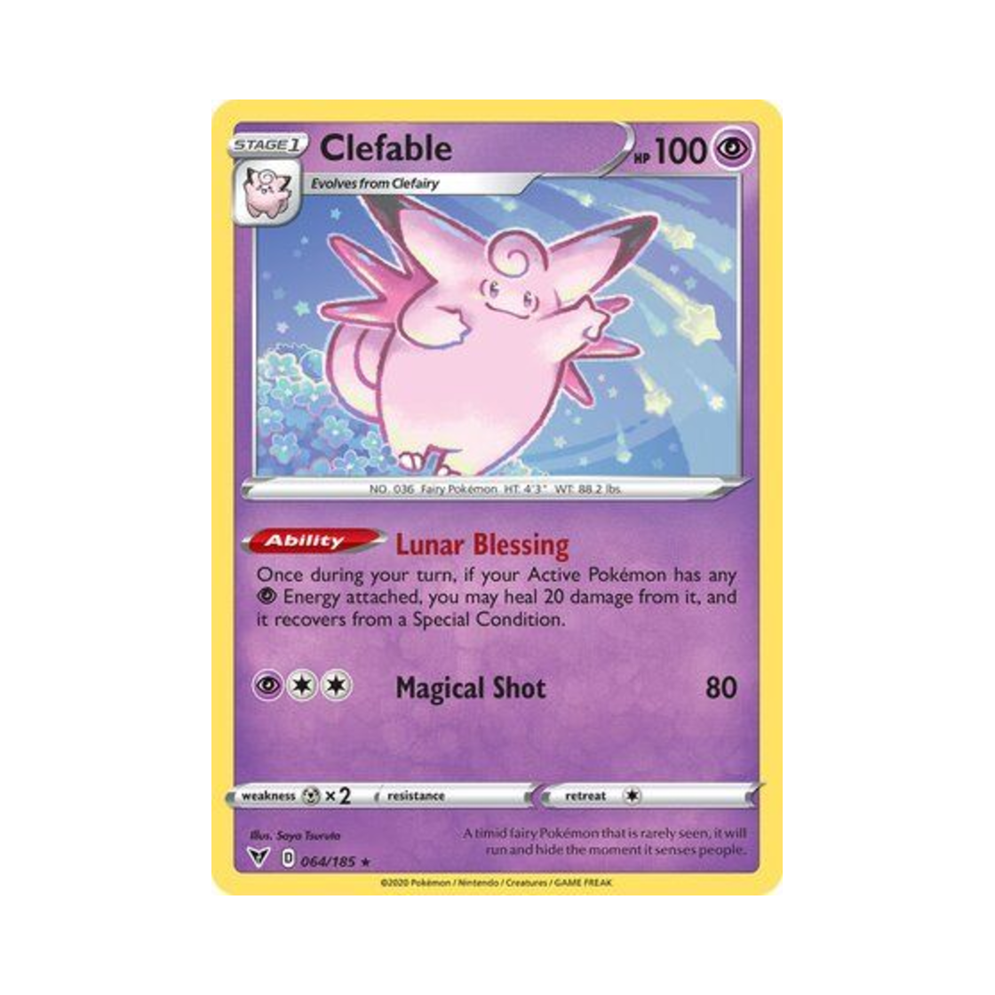 포켓몬 TCG 픽시 R 비비드 볼티지 (영문판)(Pokemon TCG Clefable R Vivid Voltage (English Ver.))