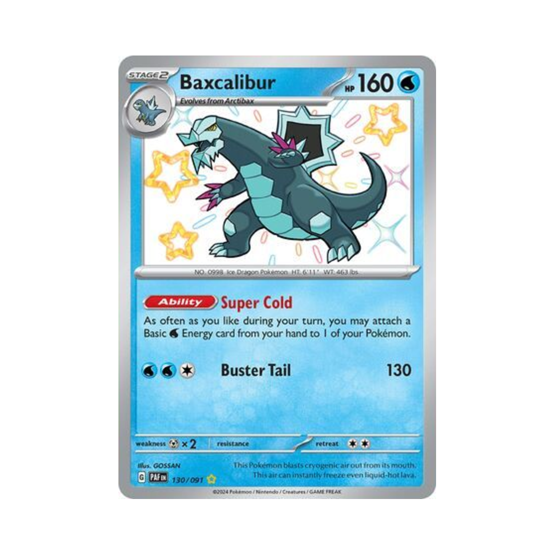 포켓몬 TCG 드닐레이브 SR 팔데아 페이트 (영문판)(Pokemon TCG Baxcalibur SR Paldean Fates (English Ver.)) - 1