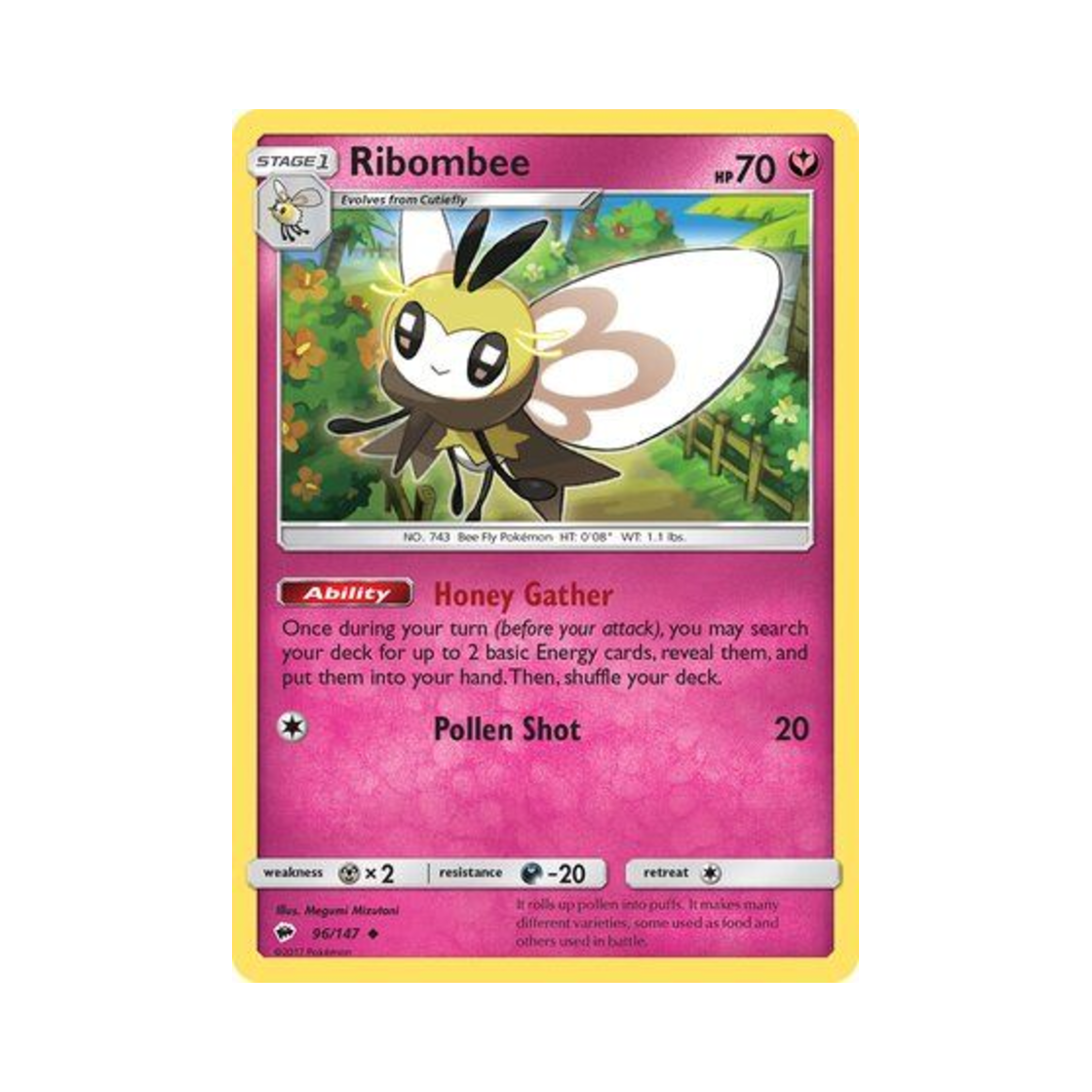 포켓몬 TCG 에리본 U 버닝 쉐도우 (영문판)(Pokemon TCG Ribombee U Burning Shadows (English Ver.)) - 1