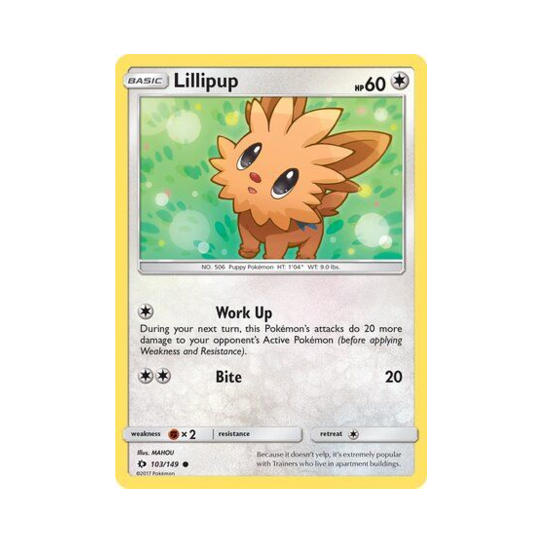 포켓몬 TCG 요테리 C 썬 & 문 (영문판)(Pokemon TCG Lillipup C Sun & Moon (English Ver.)) - 1