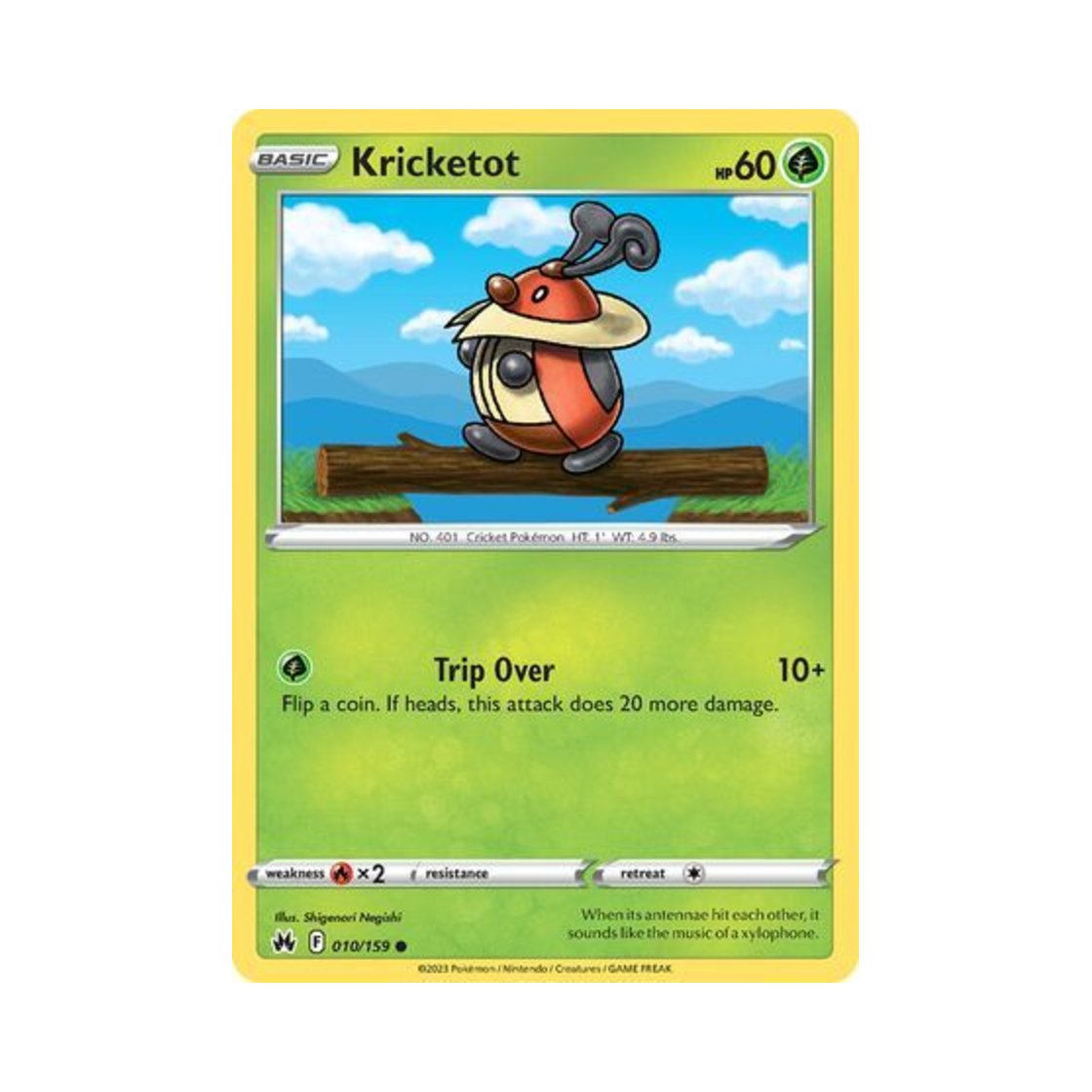 포켓몬 TCG 귀뚤뚜기 C 크라운 제니스 (영문판)(Pokemon TCG Kricketot C Crown Zenith (English Ver.)) - 1