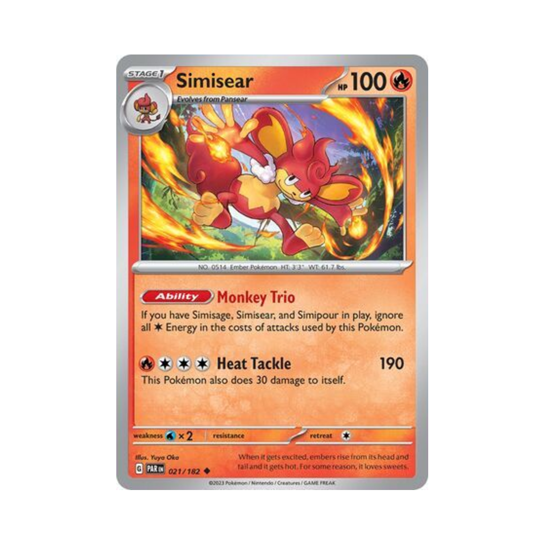 포켓몬 TCG 바오키 U 파라독스 리프트 (영문판)(Pokemon TCG Simisear U Paradox Rift (English Ver.))