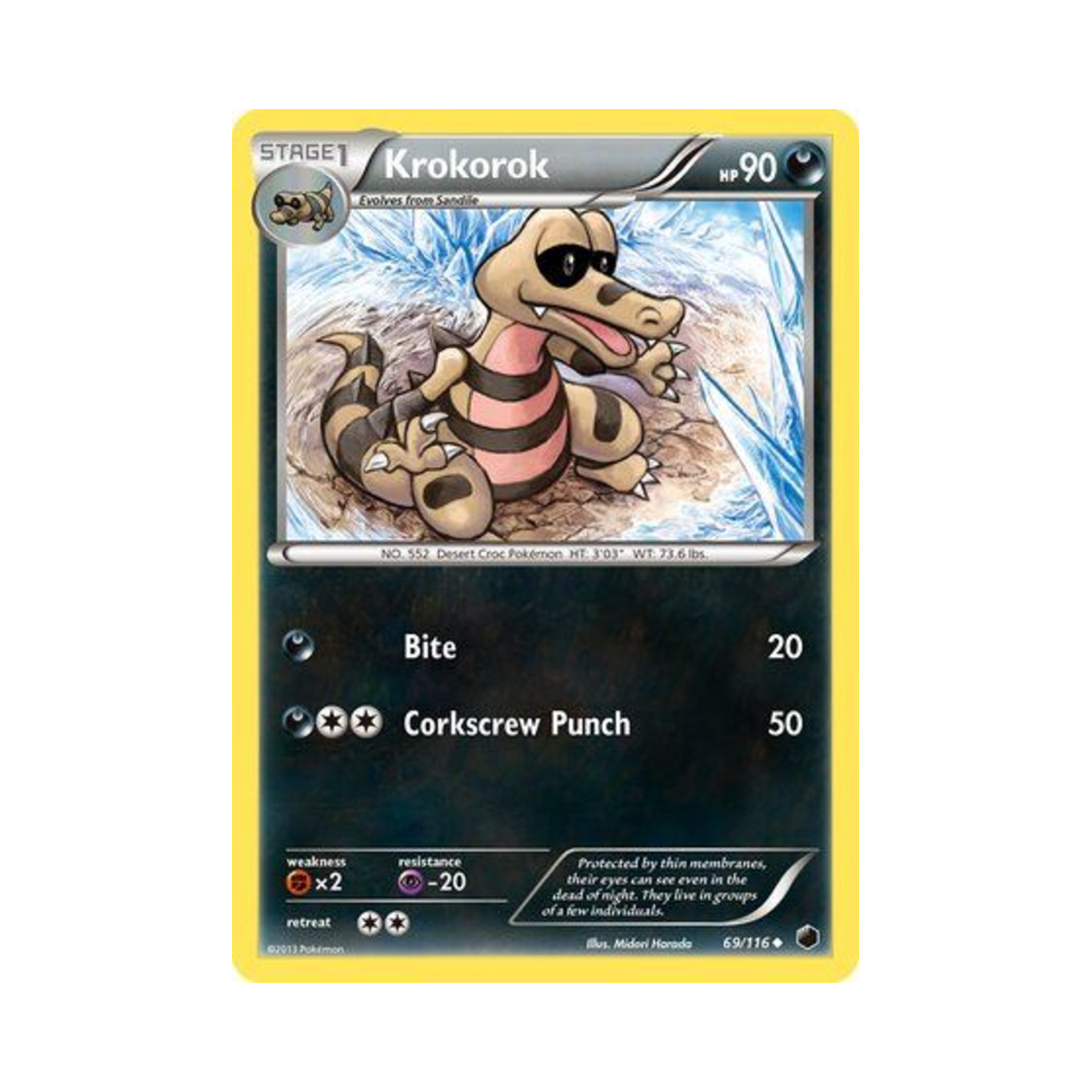 포켓몬 TCG 악비르 U 플라스마 프리즈 (영문판)(Pokemon TCG Krokorok U Plasma Freeze (English Ver.)) - 1