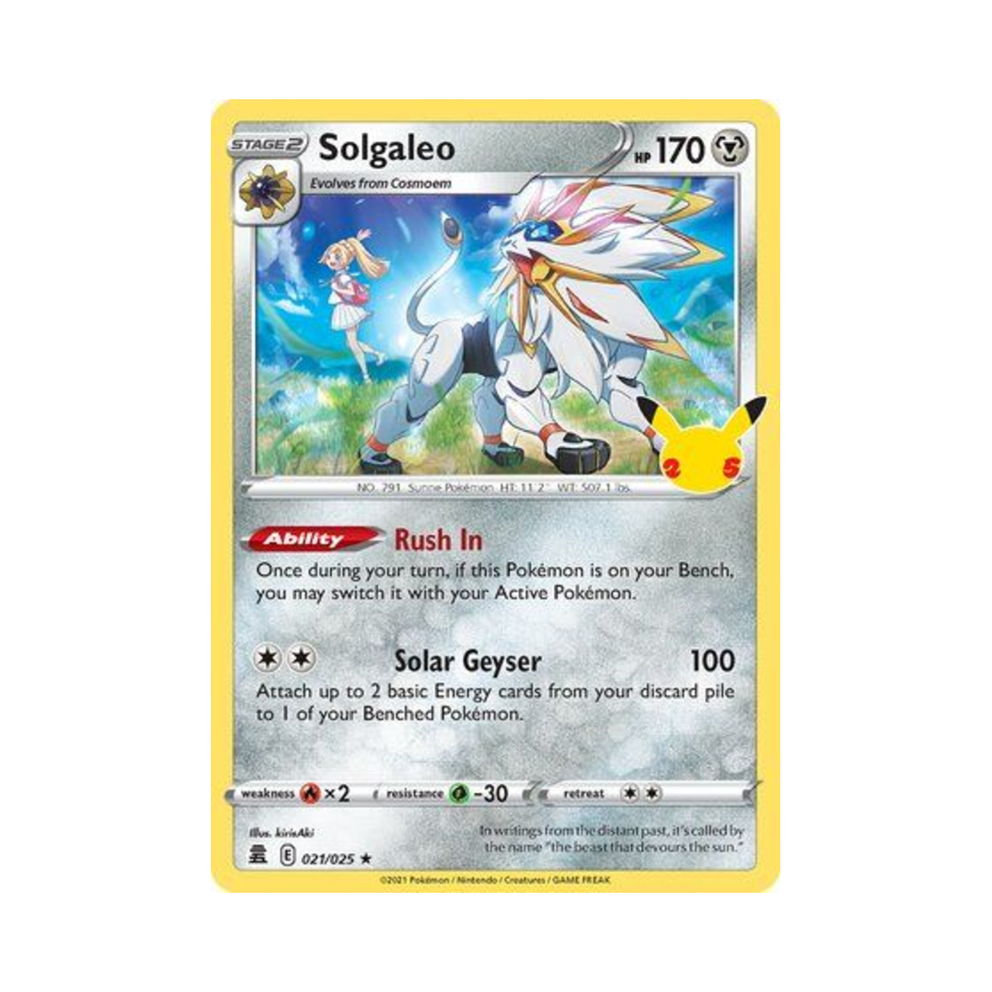 포켓몬 TCG 솔가레오 RH 셀레브레이션즈 (영문판)(Pokemon TCG Solgaleo RH Celebrations (English Ver.)) - 1