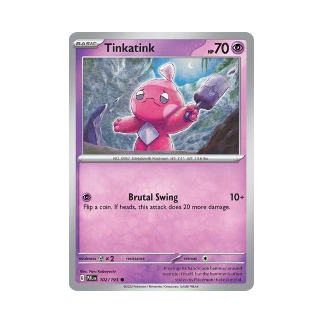 포켓몬 TCG 어리짱 C 팔데아 이볼브드 (영문판)(Pokemon TCG Tinkatink C Paldea Evolved (English Ver.)) - 1
