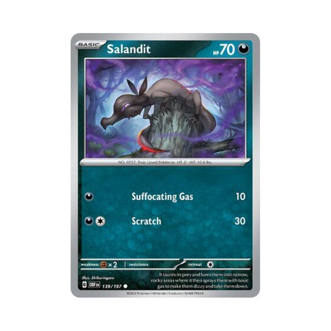 포켓몬 TCG 야도뇽 C 옵시디언 플레임즈 (영문판)(Pokemon TCG Salandit C Obsidian Flames (English Ver.)) - 1