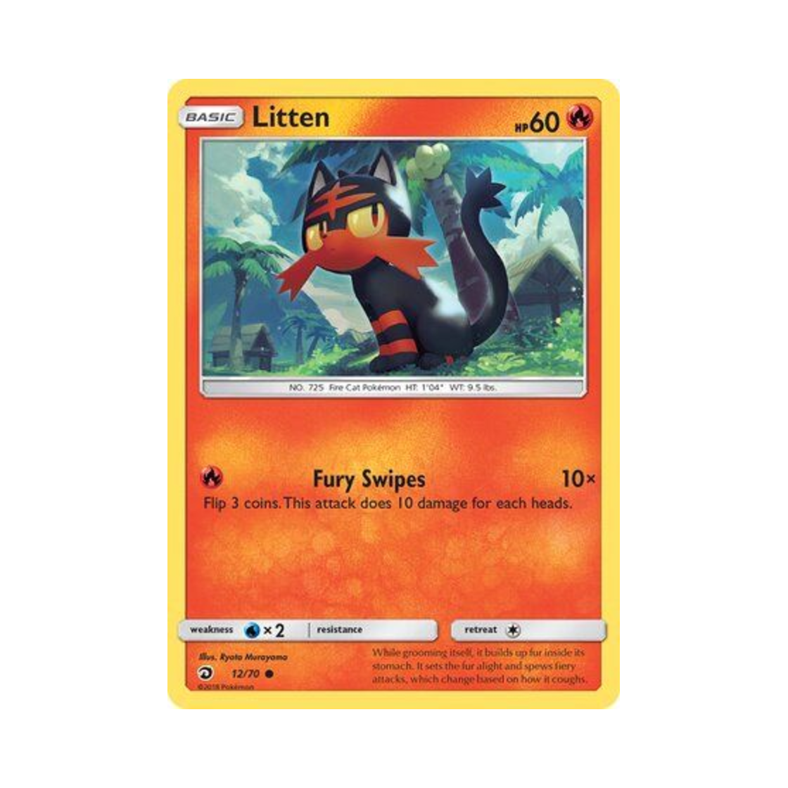 포켓몬 TCG 냐오불 C 드래곤 마제스티 (영문판)(Pokemon TCG Litten C Dragon Majesty (English Ver.)) - 1