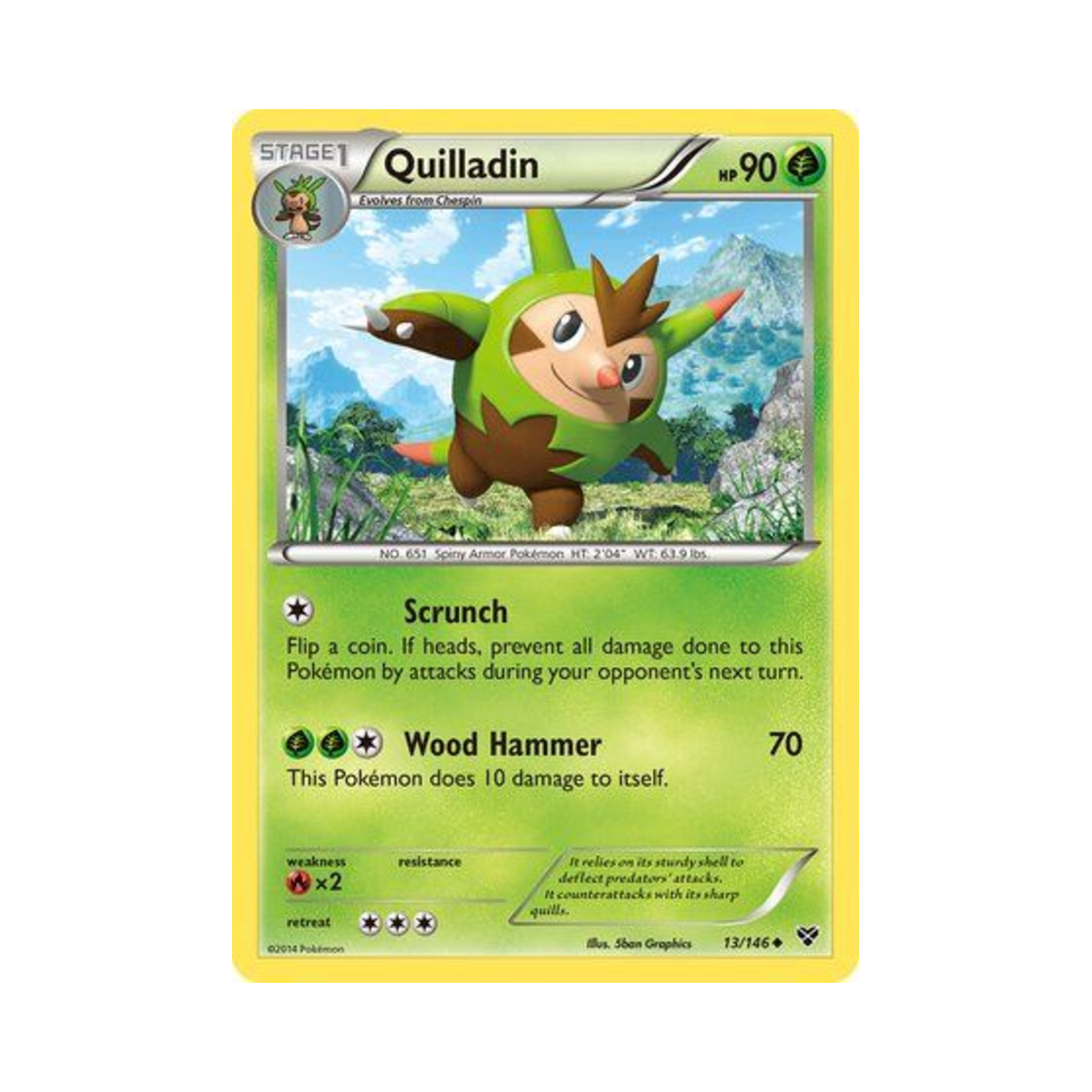 포켓몬 TCG 도치보구 U XY (영문판)(Pokemon TCG Quilladin U XY (English Ver.)) - 1