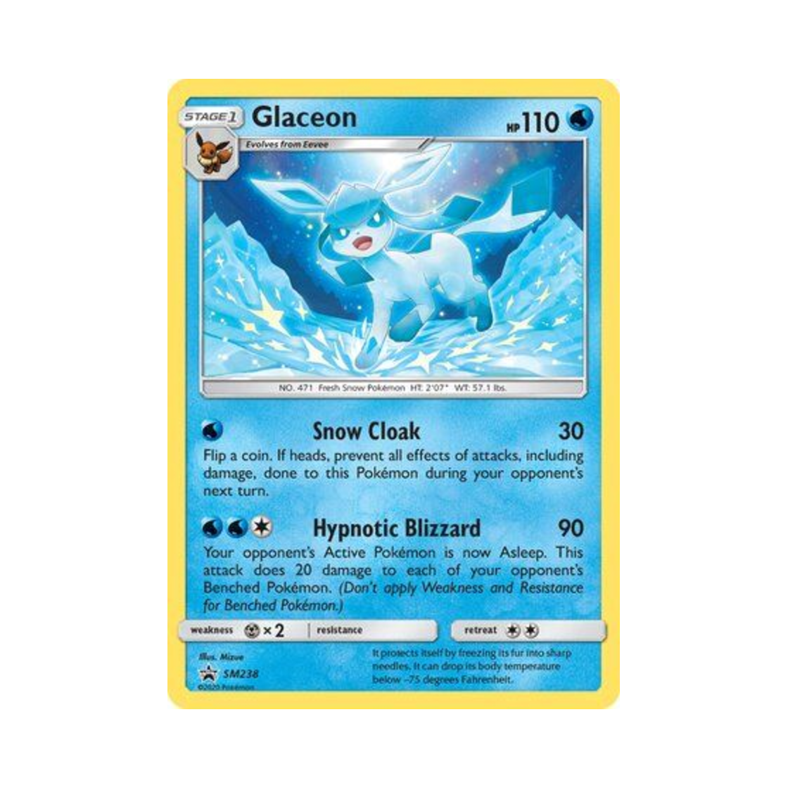 포켓몬 TCG 글레이시아 P 썬 & 문 프로모카드 (영문판)(Pokemon TCG Glaceon P Sun & Moon Promos (English Ver.)) - 1