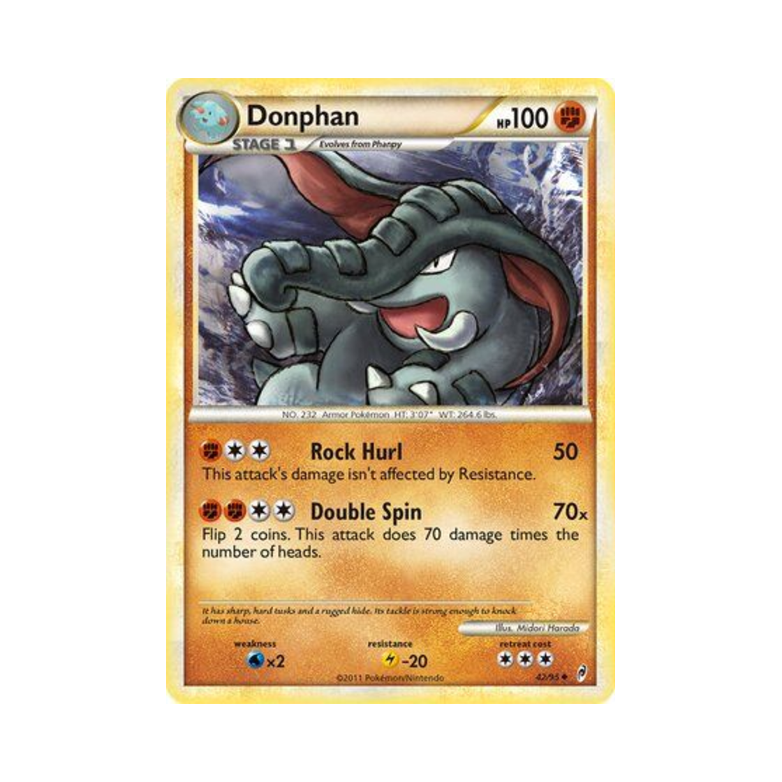 포켓몬 TCG 코리갑 U 콜 오브 레전즈 (영문판)(Pokemon TCG Donphan U Call of Legends (English Ver.))