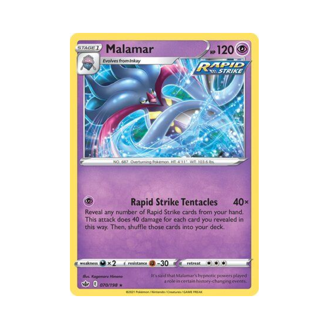 포켓몬 TCG 칼라마네로 R 칠링 레인 (영문판)(Pokemon TCG Malamar R Chilling Reign (English Ver.)) - 1