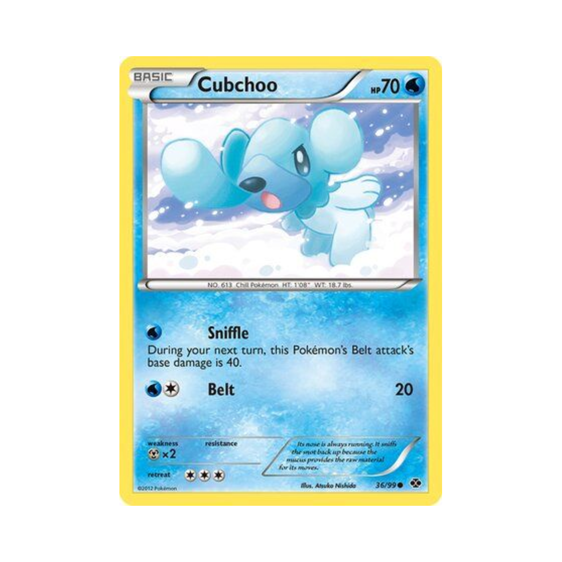 포켓몬 TCG 코고미 C 넥스트 데스티니스 (영문판)(Pokemon TCG Cubchoo C Next Destinies (English Ver.))