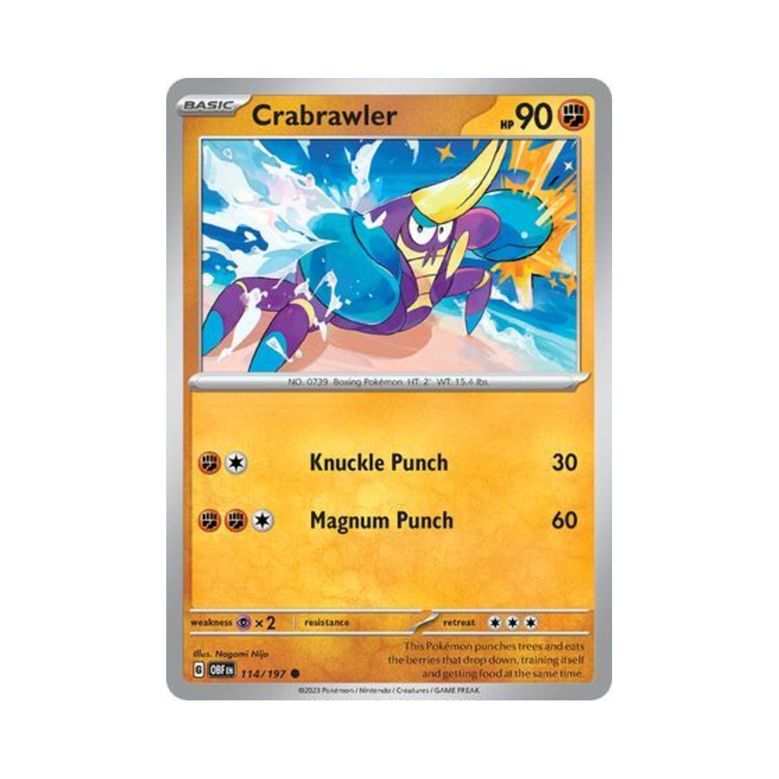 포켓몬 TCG 오기지게 C 옵시디언 플레임즈 (영문판)(Pokemon TCG Crabrawler C Obsidian Flames (English Ver.)) - 1