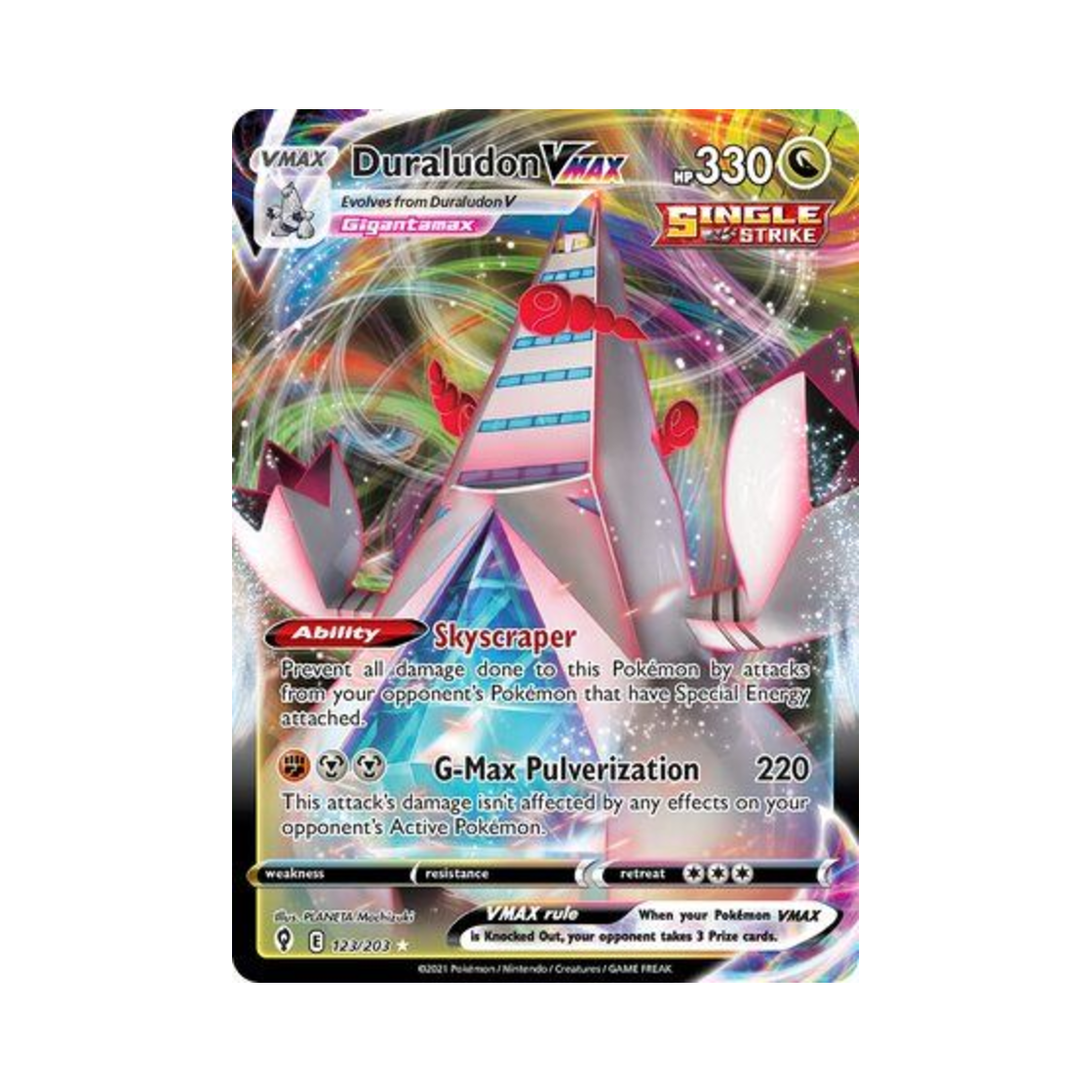 포켓몬 TCG 두랄루돈 VMAX HRV 이볼빙 스카이즈 (영문판)(Pokemon TCG Duraludon VMAX HRV Evolving Skies (English Ver.)) - 1