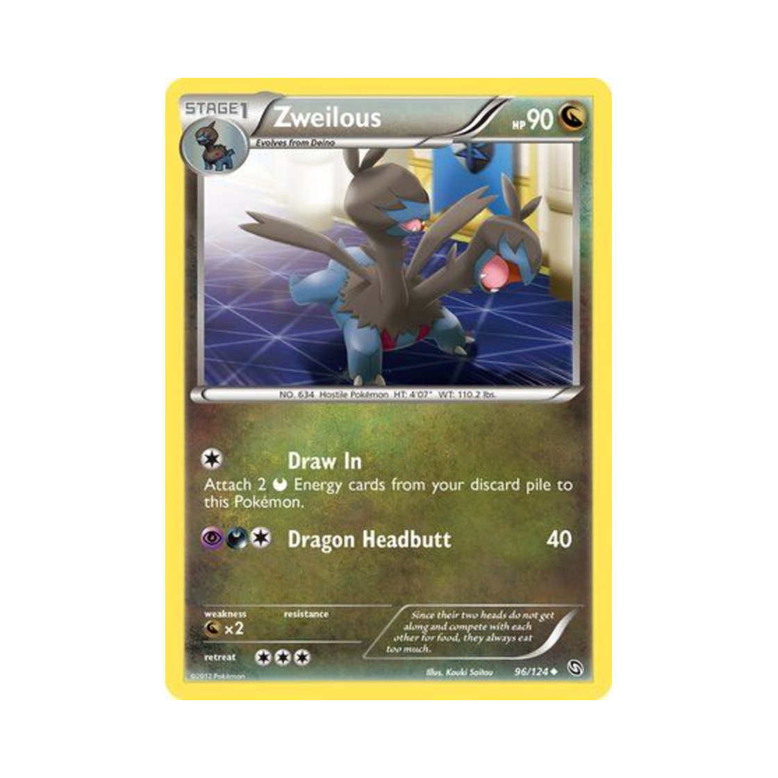 포켓몬 TCG 디헤드 U 드래곤즈 엑잘티드 (영문판)(Pokemon TCG Zweilous U Dragons Exalted (English Ver.))