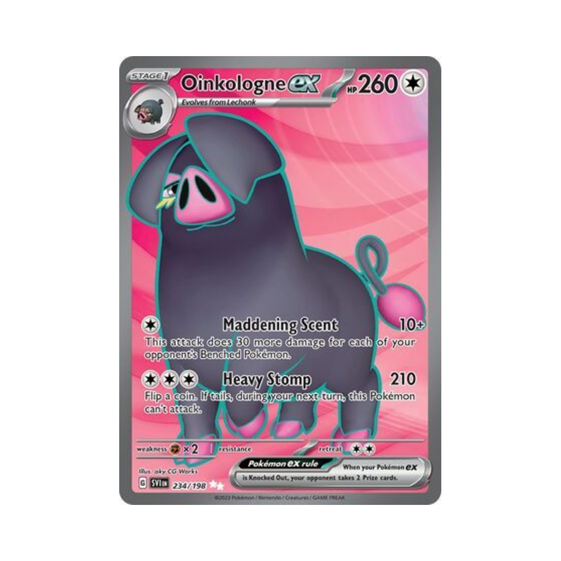 포켓몬 TCG 퍼퓨돈 ex UR 스칼렛 & 바이올렛 (영문판)(Pokemon TCG Oinkologne ex UR Scarlet & Violet (English Ver.))