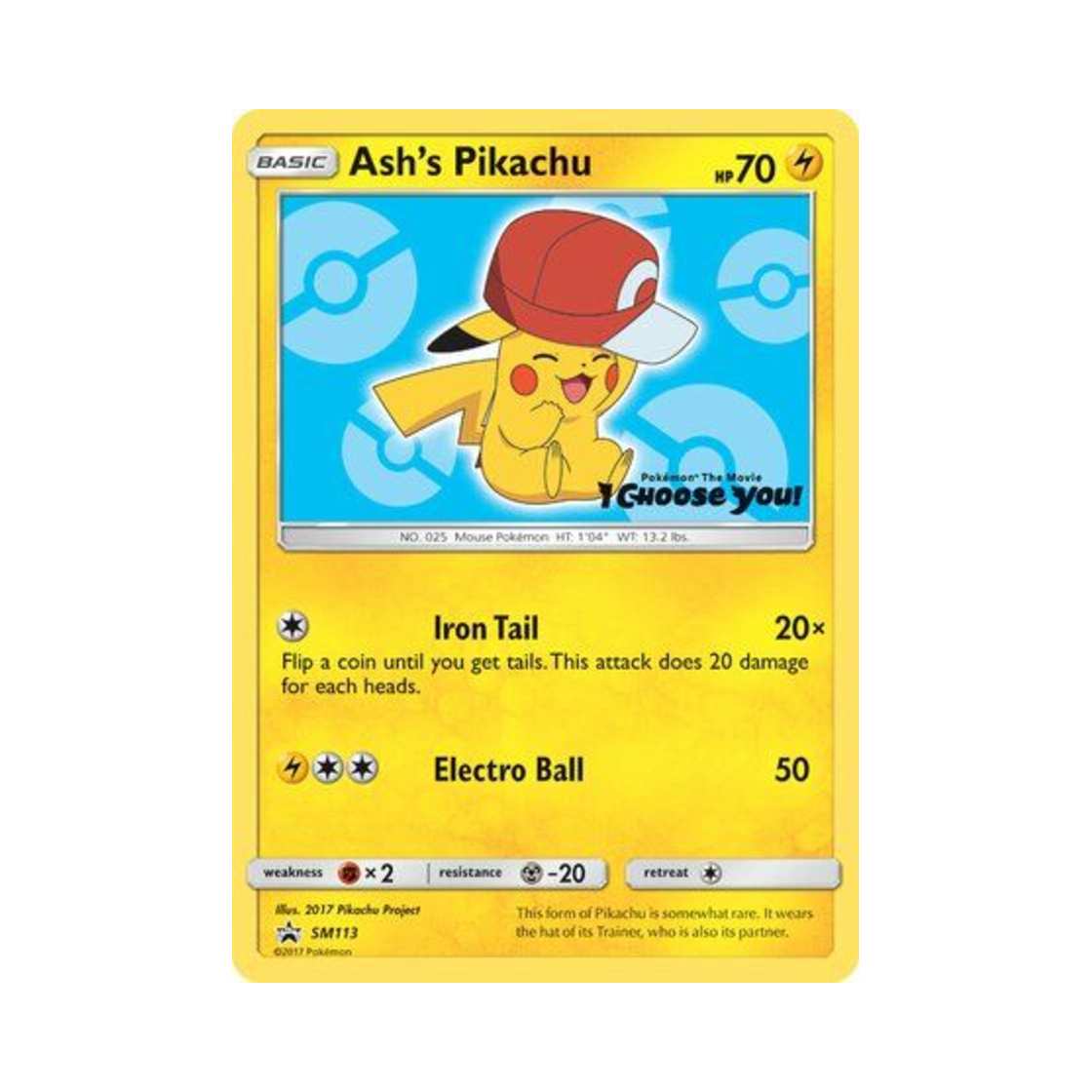 포켓몬 TCG 지우의 피카츄 P 썬 & 문 프로모카드 (영문판)(Pokemon TCG Ash's Pikachu P Sun & Moon Promos (English Ver.)) - 1