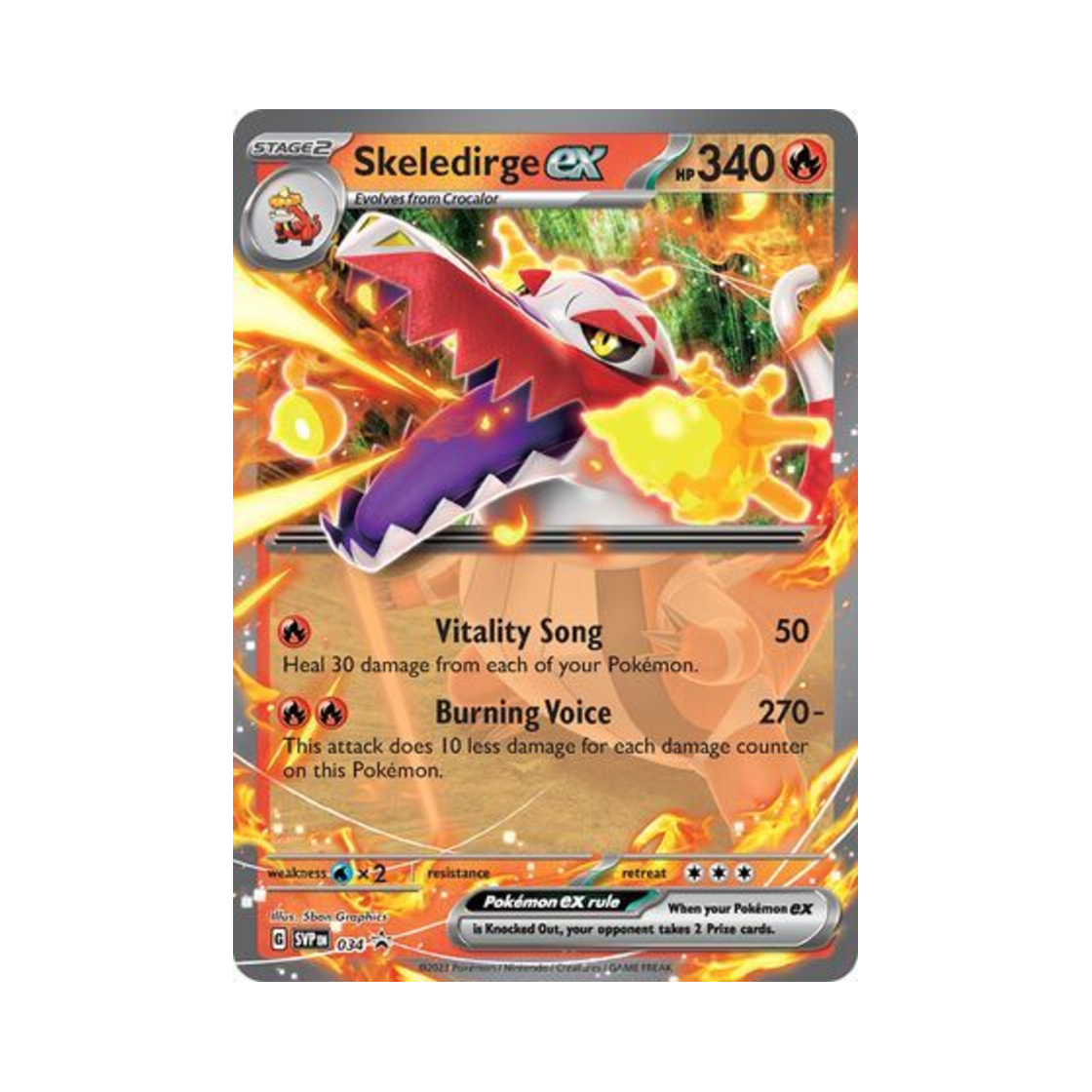 포켓몬 TCG 라우드본 ex P 스칼렛 & 바이올렛 프로모 카드 (영문판)(Pokemon TCG Skeledirge ex P Scarlet & Violet Promos (English Ver.)) - 1