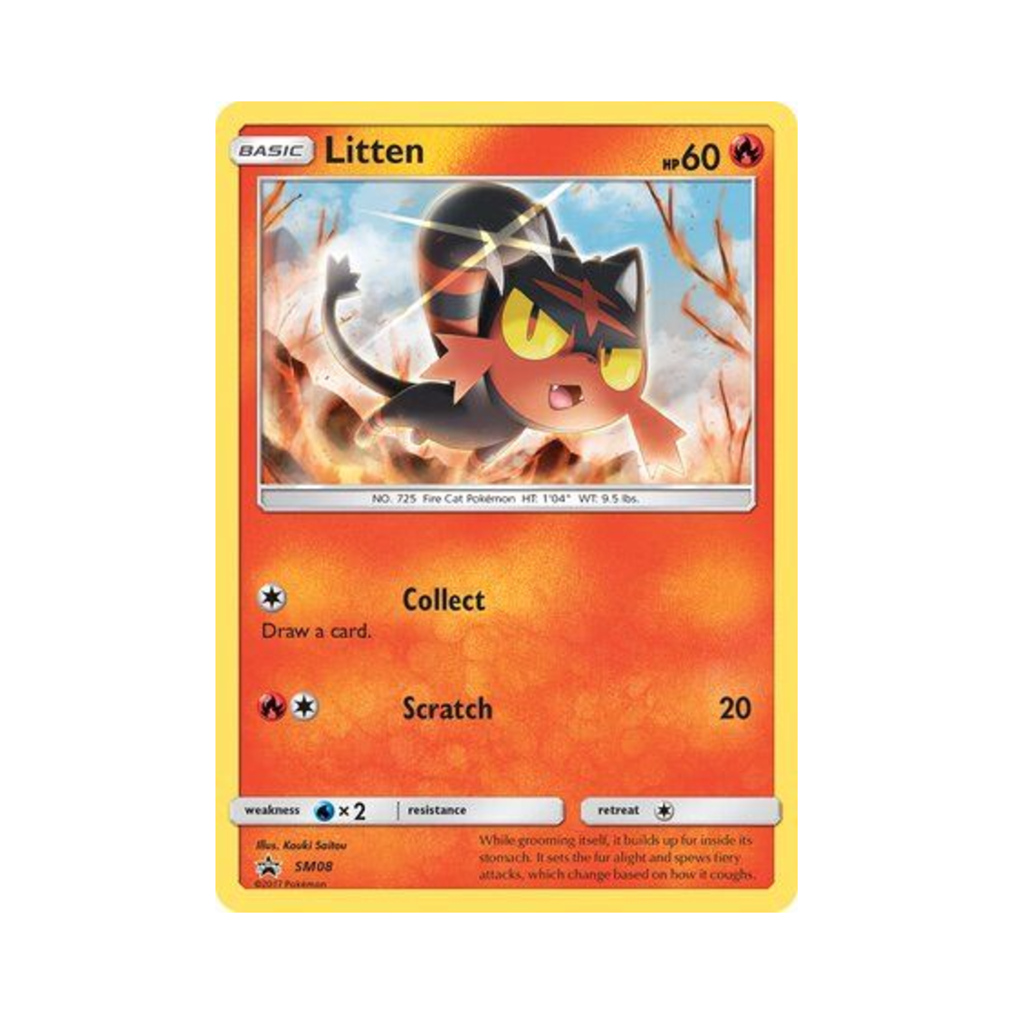 포켓몬 TCG 냐오불 P 썬 & 문 프로모카드 (영문판)(Pokemon TCG Litten P Sun & Moon Promos (English Ver.)) - 1