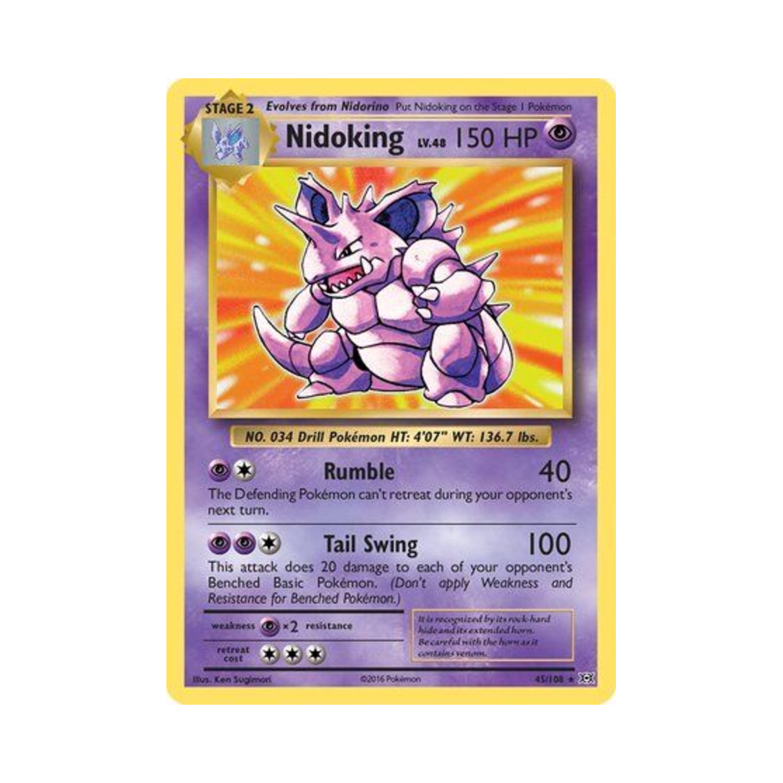 포켓몬 TCG 니드킹 RH 에볼루션즈 (영문판)(Pokemon TCG Nidoking RH Evolutions (English Ver.)) - 1