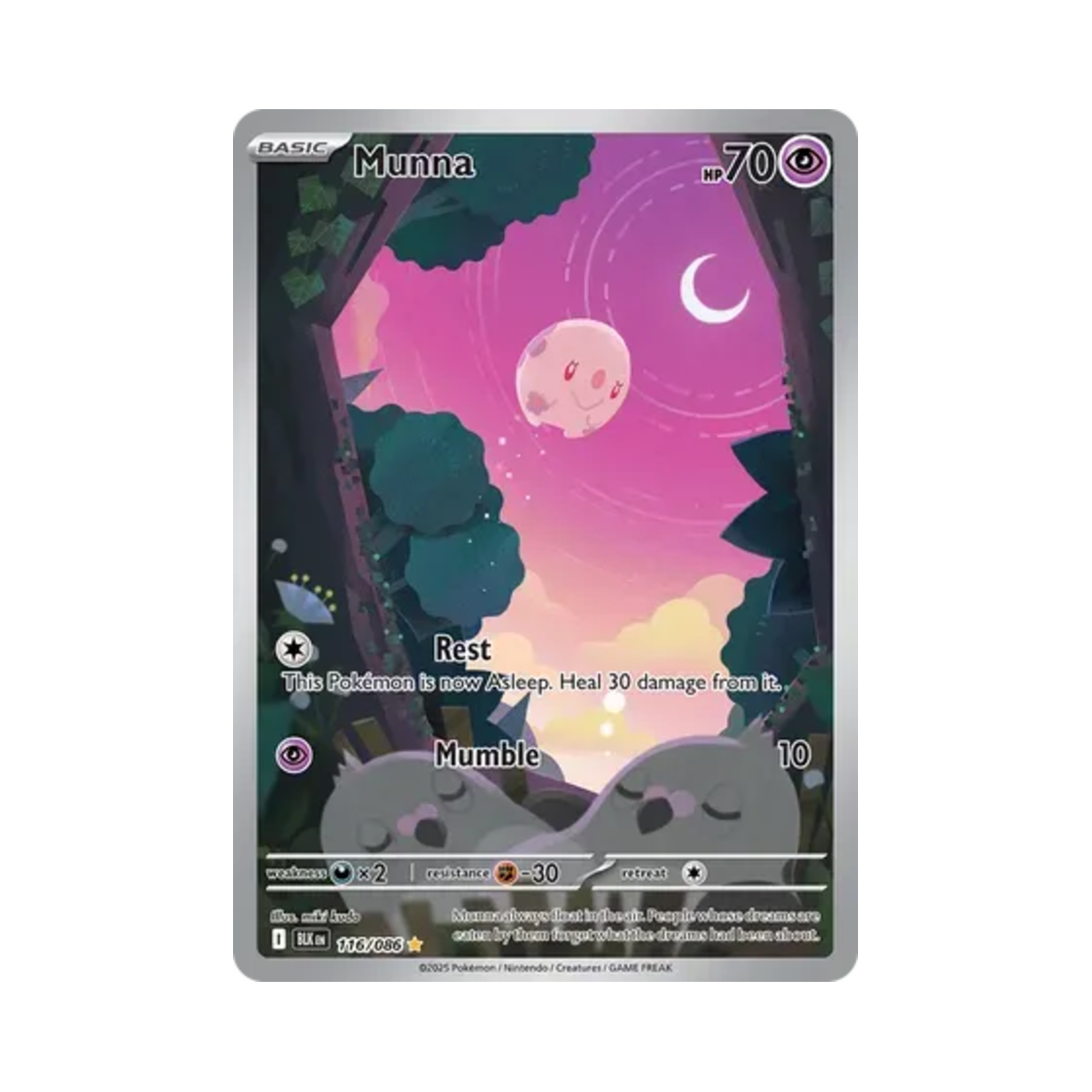 포켓몬 TCG 몽나 IR 블랙볼트 (영문판)(Pokemon TCG Munna IR Black Bolt (English Ver.)) - 1
