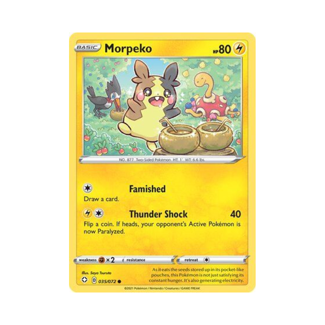 포켓몬 TCG 모르페코 C 샤이닝 페이츠 (영문판)(Pokemon TCG Morpeko C Shining Fates (English Ver.)) - 1